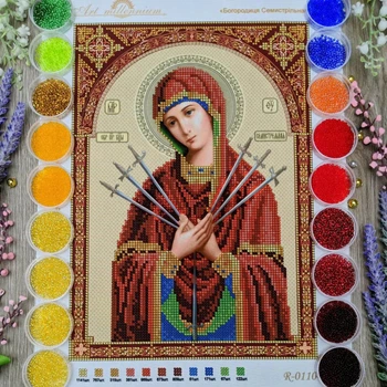 Набір для вишивання бісером Art-Millennium. N-0110 Богородиця Семистрільна