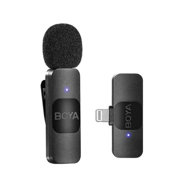 Профессиональный беспроводной петличный микрофон Boya BY-V1 для iPhone (1 микрофон и 1 приемник)