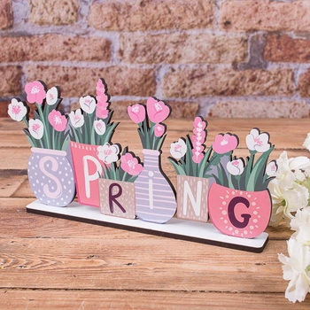 Статуетка дерев'яна вази SPRING 4743