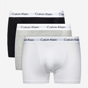 Набір трусів шорт чоловічих бавовняних Calvin Klein Underwear 0000U2662G-998 M 3 шт Сірий/Чорний/Білий (5051145189254)