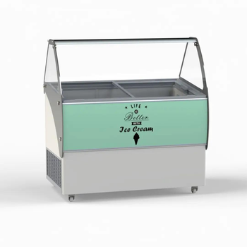 Морозильная витрина ELEGANTE 46 с гнутым стеклом для мягкого мороженого CRYSTAL S.A. Греция