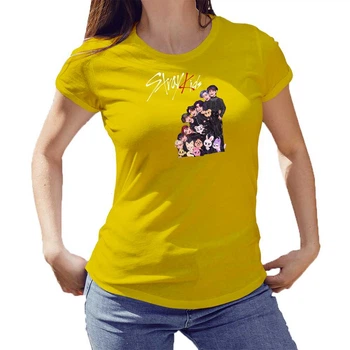 Футболка жіноча JHK "Stray Kids mult" M Жовтий (MD-20-5152-19-15)