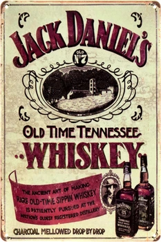 Металева табличка "Jack Daniel's - Old Time Tennessee Whiskey" (ms-104403)