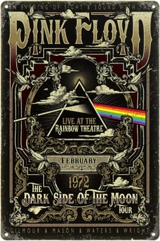 Металева табличка "Pink Floyd (1972)" (ms-104506)