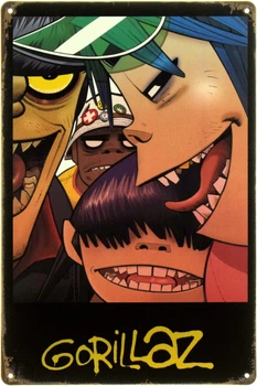 Металева табличка "Gorillaz Band" (ms-104418)