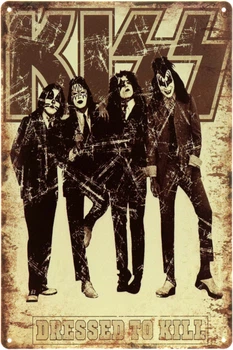 Металева табличка "Kiss (Dressed To Kill)" (ms-104407)