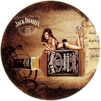 Металлическая табличка "Jack Daniel's - Обнаженные Акценты (Pin Up)" (ms-104652)
