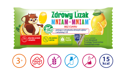 Льодяник Zdrowy Lizak без цукуру 1 шт. (лимон)