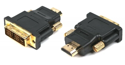 Адаптер Cablexpert A-HDMI-DVI-1, папа HDMI/DVI папа, позолоченные контакты