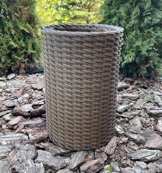 Кашпо з ротану 20л KRAFT Decor Темное дерево