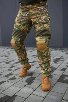 Тактичні чоловічі штани з наколінниками мультикам розмір 3XL