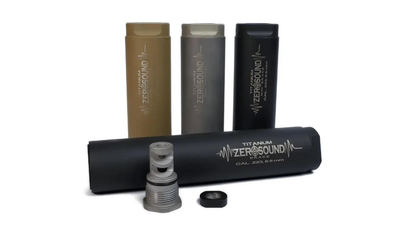 Саундмодератор ZEROSOUND TITAN BRAKE .223CAL, .243, 5,45, 6,5 CREEDMOOR(TRIPLE GAS UNLOADING SYSTEM) пісочний