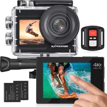 Водонепронецаемая 4K экшн-камера Exprotrek E68 с сенсорным экраном Factory Recertified g3