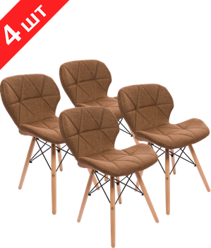 Комплект стульев GT Racer X-D27 Fabric Brown (4 шт)