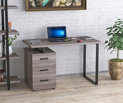 Письменный стол Loft design L-27 Дуб Палена Черный
