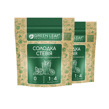 Подсластитель Сладкая стевия Green Leaf 1:4 100г