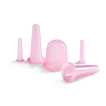 Комплект силиконовых массажных банок для тела 4FIZJO 5,5-3,7-1,5 см (fit0008554) Розовый