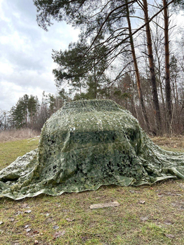 Маскувальна сітка 2х3м для автомобіля, пікапа, позашляховика та техніки "Листя зелені №2"