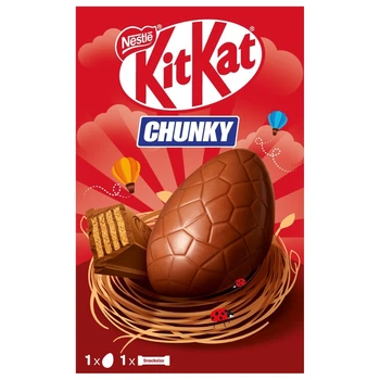 Шоколадное яйцо Kitkat Chunky Пасха + батончик Кот Кат 110г
