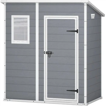 Садовий будиночок Keter Manor Pent 6x4 183х111 см сірий/білий 230394