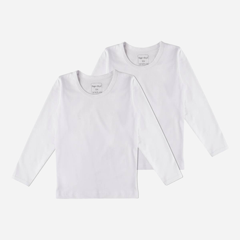 Zestaw koszulek z długim rękawem chłopięcych 2 szt Tup Tup B20400-1000 122 cm Biała (5901845286077)