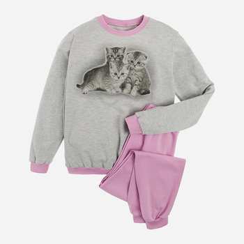Підліткова піжама для дівчинки Tup Tup P206DZ-7900 146 см Сірі/Рожева (5901845256667)