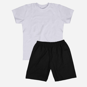 Дитячий комплект (футболка + шорти) для хлопчика Tup Tup SP200CH-1010 128 см Білий/Чорний (5907744051945)