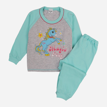 Piżama dziecięca dla dziewczynki Tup Tup 101302DZ-3210 98 cm Szary/Turkus (5907744489762)