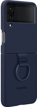 Etui plecki Samsung Silicone Cover with ring do Galaxy Flip 4 Navy (8806094622461)