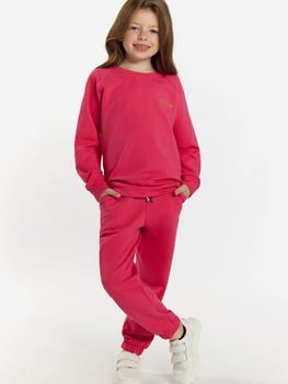 Komplet młodzieżowy sportowy (bluza + spodnie) dla dziewczynki Tup Tup 101410-2200 152 cm Malinowy (5907744491611)