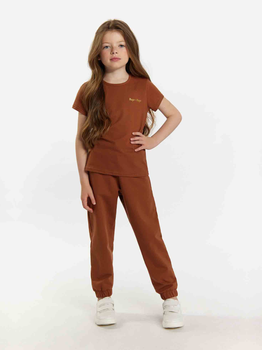 Koszulka młodzieżowa dla dziewczynki Tup Tup 101500-4620 140 cm Brązowa (5907744500320)