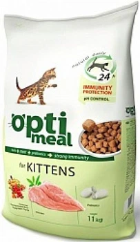 Сухой корм для кошек Optimeal с курицей для котят 11кг