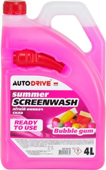 Омыватель стекла летний (Auto Drive) 4л. Bubble Gum (AD0133)