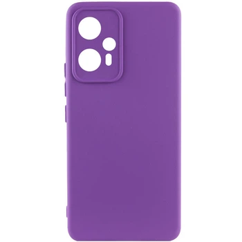Противоударный Чехол Silicone Cover Lakshmi Full Camera (A) для Xiaomi Redmi Note 12T Pro Фиолетовый / Purple