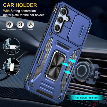 Протиударний Чохол Camshield Army Ring для Samsung Galaxy S25 / S24 Navy Blue