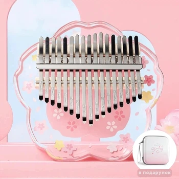 Калимба Hluru Huashu KHPF17 Transparent Pink Sakura Acrylic (17 язычков, акрил)