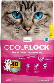 Żwirek dla kotów bentonitowy Intersand Catlitter Odour Lock Baby Powder 12 kg (0777979210128)