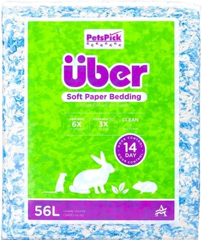 Паперова підстилка для гризунів Premier Pet Soft Paper Bedding Blue/White 56 л (0037461417566)