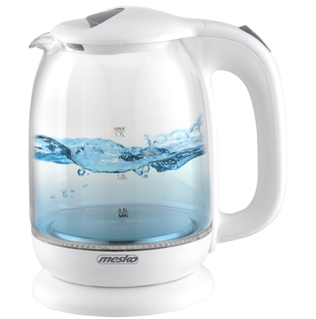 Електрочайник MESKO MS 1302W POLAND 1.7L скляний