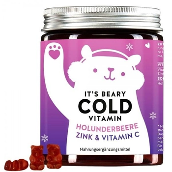 Комплекс вітамінів і мінералів Bears With Benefits It's Beary Cold Vitamin Holunderbeere Vitamin C & Zink 60 шт (4260717770177)