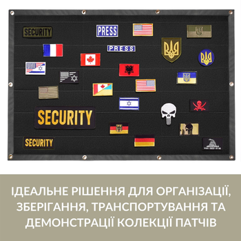 Стенд панель для шевронів IDEIA патч борд для військових нашивок і нагород, для колекціонерів, липучка 69х110 см (2200004316321)