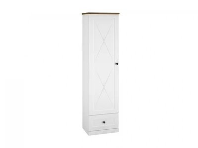Вузький шифоньєр з ящиком та дверима до спальні Lille ML Meble 55x200x40 (LILLE_03) 136848
