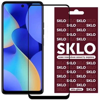 Протиударне захисне скло SKLO 3D для TECNO Spark Go 1 Чорний