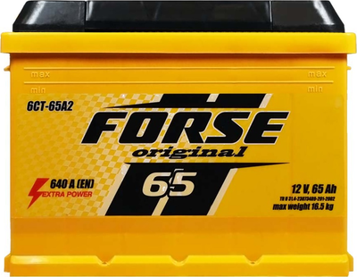 Автомобильный аккумулятор Forse 65 Ah (+/-) Euro (640EN) (368-34)