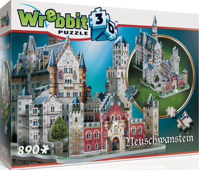 3D Пазл Wrebbit 3D Замок Нойшванштайн 890 елементів (0665541020056)