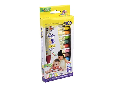 Крейда-пастель масляна "ZiBi", 12 кольорів ZIBI (ZB.2490)