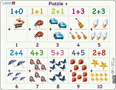 Puzzle Larsen Dodawanie od 1 do 10 20 elementów (7023852115411)