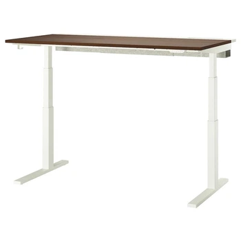 Комп'ютерний стіл з регулюванням висоти IKEA MITTZON 160x80 см горіх/білий (295.303.44)