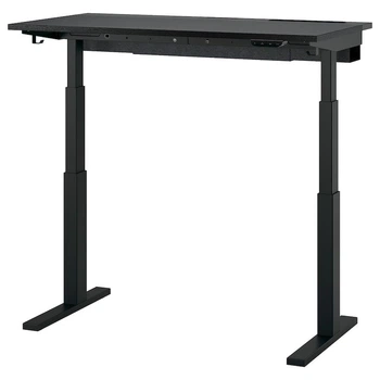 Комп'ютерний стіл з регулюванням висоти IKEA MITTZON 120x60 см ясеневий шпон чорна морилка/чорний (895.265.94)