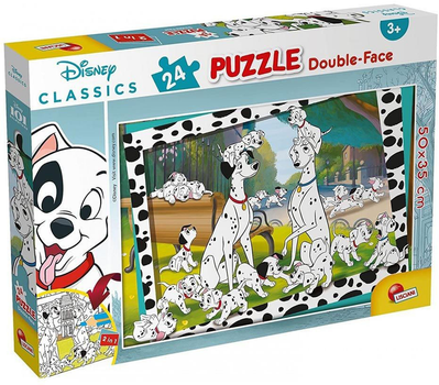 Puzzle dwustronne Lisciani Plus 101 Dalmatians 24 elementy (8008324086214)